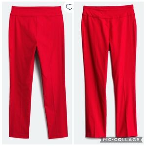 NWT Tribal Fia Straight Fit Pull On Women's Trouser Pant - Red - Stitch Fix